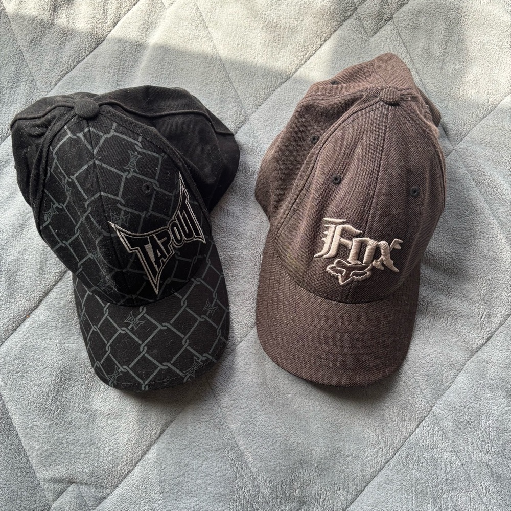 Fox and Tapout baseball hats